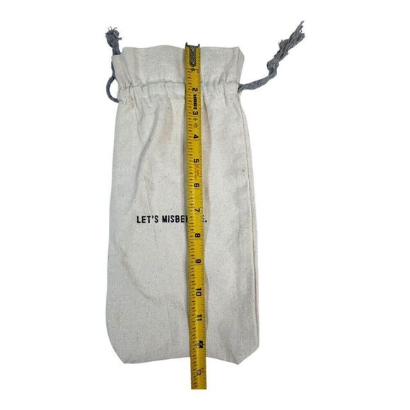 Adult Humor Gift Set Getting Lit Let's Misbehave Set Of 2 Canvas Wine Bags - Picture 5 of 6